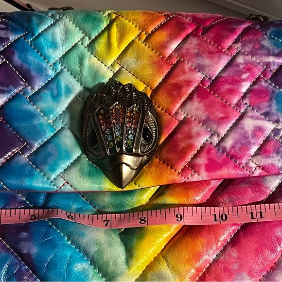 🌈 Kurt Geiger rainbow tie dye XL Kensington bag - one callout on back EUC - Picture 15 of 16